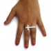 Серебряный перстень на два пальца 925 пробы "Крест"